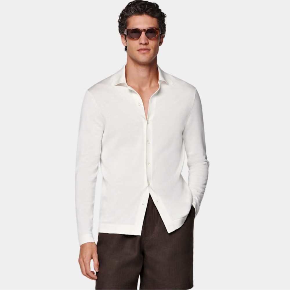 Suitsupply long sleeve cardigan shirt